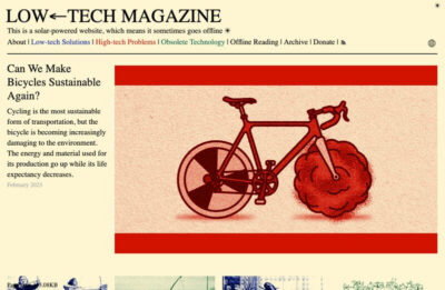 Low Tech Magazine homepage