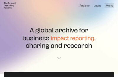 The Impact Reporting Archive homepage
