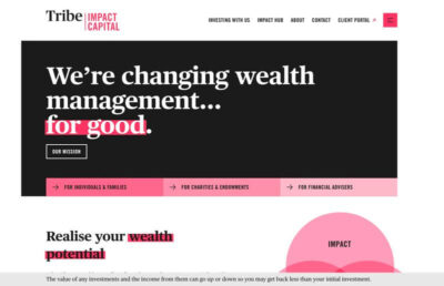 Tribe Impact Capital homepage