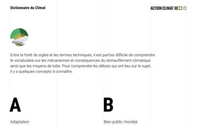 Dictionnaire du Climat website homepage