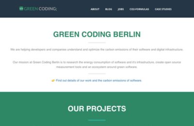 Green Coding Berlin website homepage