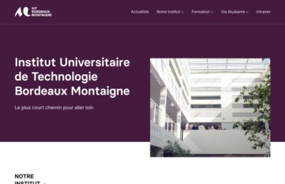 IUT Bordeaux Montaigne website homepage