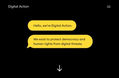 Digital Action website homepage