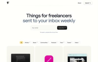 Freelance Things website homepage