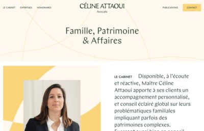 Céline Attaoui Avocate website homepage